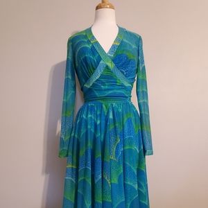 Vintage Green with Envy Sheer Dress